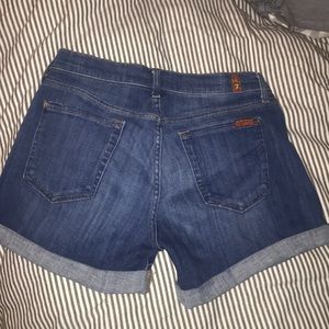 7 For All Man Kind Cuffed Denim Shorts